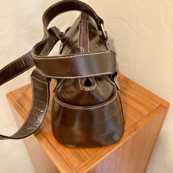 Like New Brown Leather Butler Bag by Jen Groover - Picture 2 of 7